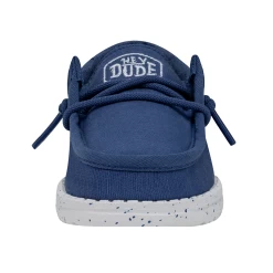 Heydude Hey Dude Wally Toddler Slub Canvas True Blue -Heydude 40029 428 WALLYTODDLERSLUBCANVAS TRUEBLUE LEFTFRONT