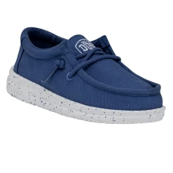 Heydude Hey Dude Wally Toddler Slub Canvas True Blue -Heydude 40029 428 WALLYTODDLERSLUBCANVAS TRUEBLUE RIGHTANGLE
