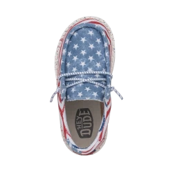 Heydude Hey Dude Wally Toddler Patriotic Stars & Stripes 12 Heydude Hey Dude Wally Toddler Patriotic Stars & Stripes -Heydude 40031 9C8 WALLYTODDLERPATRIOTIC STARSANDSTRIPES LEFTTOP
