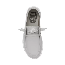 Heydude Hey Dude Wendy Slub Canvas Light Grey 10 Heydude Hey Dude Wendy Slub Canvas Light Grey -Heydude 40063 007 WENDYSLUBCANVAS LIGHTGREY RIGHTTOP