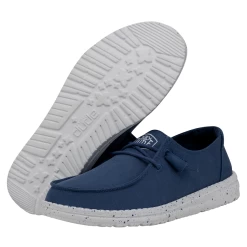 Heydude Hey Dude Wendy Slub Canvas True Blue -Heydude 40063 428 WENDYSLUBCANVAS TRUEBLUE PAIRBOTTOM