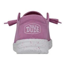 Heydude Hey Dude Wendy Slub Canvas Violet 10 Heydude Hey Dude Wendy Slub Canvas Violet -Heydude 40063 508 WENDYSLUBCANVAS VIOLET LEFTBACK