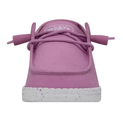 Heydude Hey Dude Wendy Slub Canvas Violet 11 Heydude Hey Dude Wendy Slub Canvas Violet -Heydude 40063 508 WENDYSLUBCANVAS VIOLET LEFTFRONT