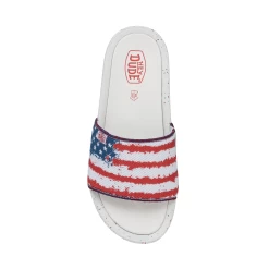 Heydude Hey Dude Chandler Knit Flag Slides -Heydude 40114 1JR CHANDLERKNIT FLAG RIGHTTOP