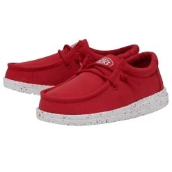Heydude Hey Dude Wally Youth Slub Canvas Red