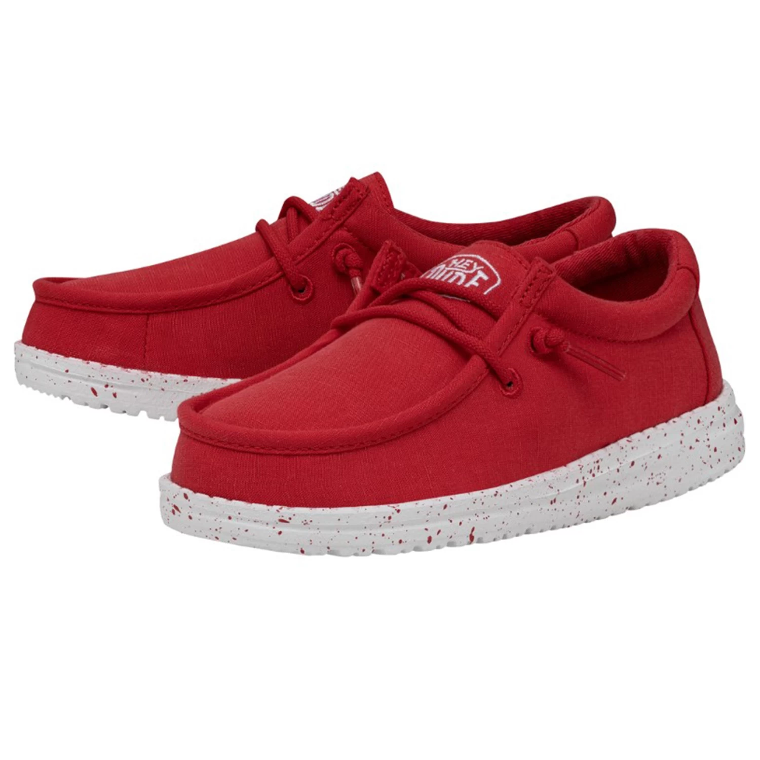 Heydude Hey Dude Wally Youth Slub Canvas Red 3 Heydude Hey Dude Wally Youth Slub Canvas Red