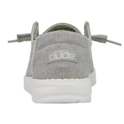 Heydude Hey Dude Youth Wendy Chambray Braid Grey Shoe -Heydude girls hey dude wendy chambray slip on sneaker 130123327 grey back 13488.1652906092