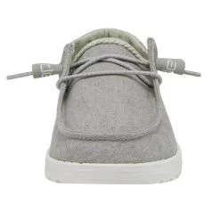 Heydude Hey Dude Youth Wendy Chambray Braid Grey Shoe -Heydude girls hey dude wendy chambray slip on sneaker 130123327 grey front 25818.1652906092